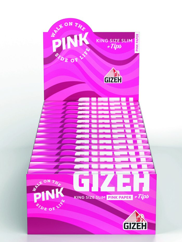 GIZEH ALL PINK King Size Slim + Tips – Bild 3