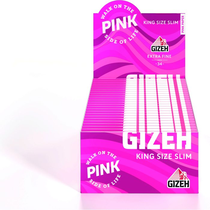 GIZEH ALL PINK King Size Slim + Tips – Bild 5