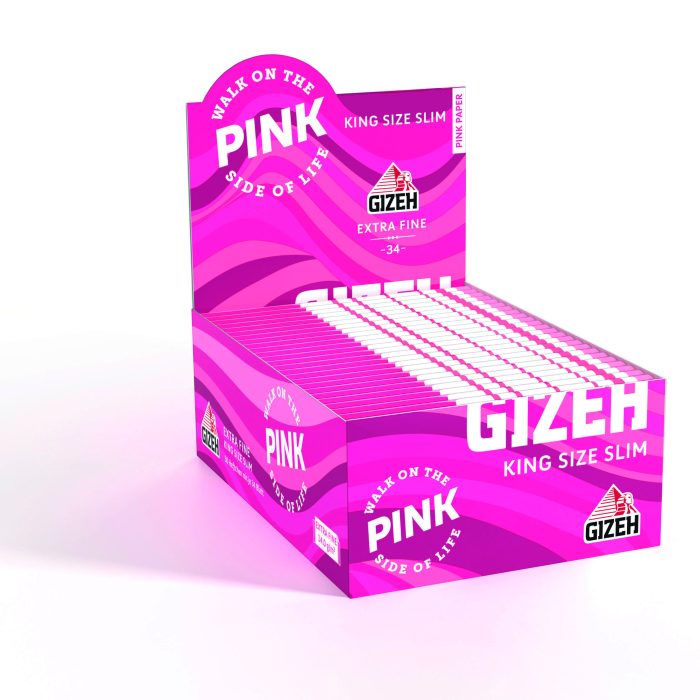 GIZEH ALL PINK King Size Slim + Tips – Bild 7