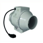 Ventilution Mixed In-Line, 145/187 m³/h, für 100 mm Rohr, inkl. IEC-Connector, Kunststoff