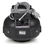 Prima Klima Rohrventilator, 400 m³/h, für 125/100 mm Rohr, integrierter temperaturabhängiger Drehzahlregler