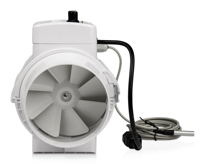 Ventilution Mixed In-Line, 220/280 m³/h, für 125 mm Rohr, mit eingebautem Regler + Thermostat, IEC Connector – Bild 3