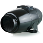 Ventilution Silent Line, Metall-Rohrventilator, 1400 m³/h, für 250 mm Rohr, schwarz