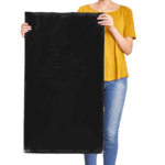 Qnubu Beutel aus Aluminiumfolie schwarz, verschließbar, 56 x 95 cm, 50 St je Pckg