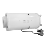 RAM EC Schallgedämmter Rohrventilator, 531m³/h, ø 150 mm + EU Netzkabel mit IEC-Connector