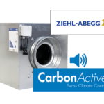 CarbonActive EC ZA Silent Box 3500m3/h, 1200Pa, ø 315 mm