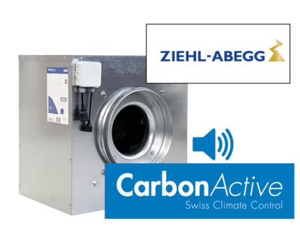 CarbonActive EC ZA Silent Box 3500m3/h, 1200Pa, ø 315 mm